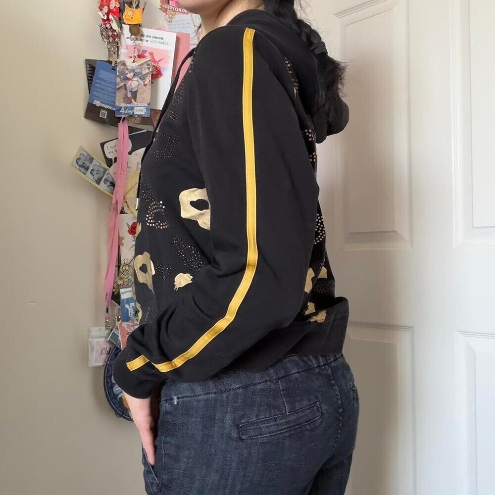Bcbg Cheetah Print Bedazzled Black - Picture 3 of 5